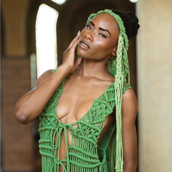 Epiphany Headpiece Handmade Macrame - Picture 2 of 16